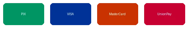 无限臀山支持的支付方式图标包括PIX信用卡借记卡